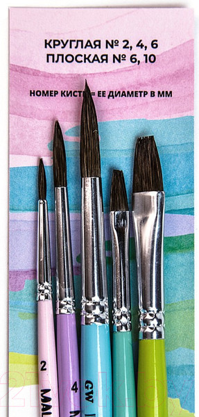 Изображение товара Набор кистей Малевичъ Kids / 733905 (5шт)