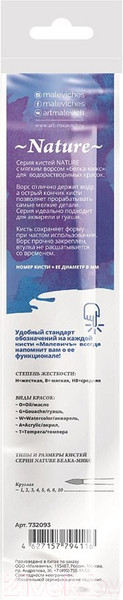 Изображение товара Набор кистей Малевичъ Nature / 732093 (3шт)