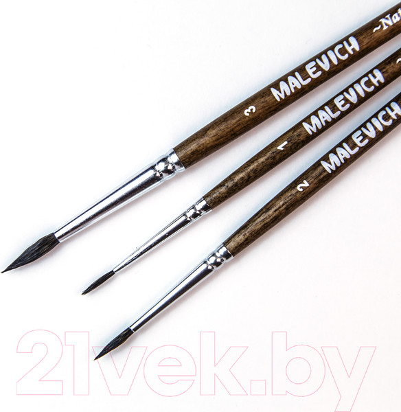 Изображение товара Набор кистей Малевичъ Nature / 732093 (3шт)