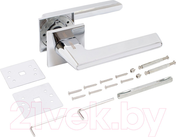 Изображение товара Ручка дверная Аллюр Арт Адель CP/W 85211 (хром/белый)