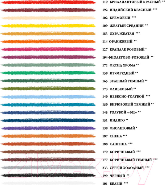 Изображение товара Набор пастельных карандашей Малевичъ Graf'Art / 810022 (24цв)