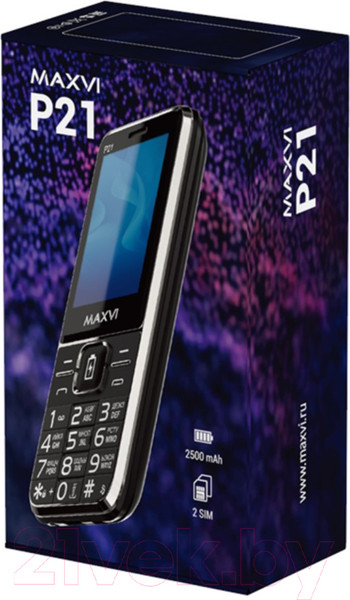 Изображение товара Мобильный телефон Maxvi P21 (черный)