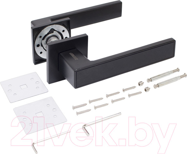 Изображение товара Ручка дверная Аллюр Арт Лана BL/BL 86150 (матовый черный)