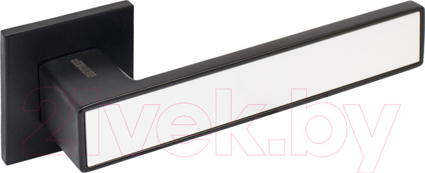 Изображение товара Ручка дверная Аллюр Арт Лана BL/W 861511 (матовый черный/белый)