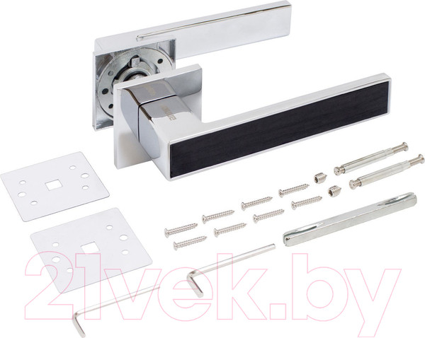 Изображение товара Ручка дверная Аллюр Арт Лана 862TSD (хром/темно-серое дерево)