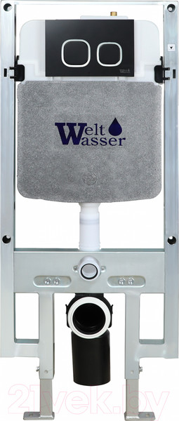 Изображение товара Унитаз подвесной с инсталляцией WeltWasser Amberg 497 ST+Kehlbach 004 GL-WT+Amberg RD-BL