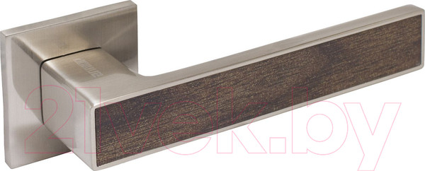 Изображение товара Ручка дверная Аллюр Арт Лана 868KOD (матовый никель/коричневое дерево)