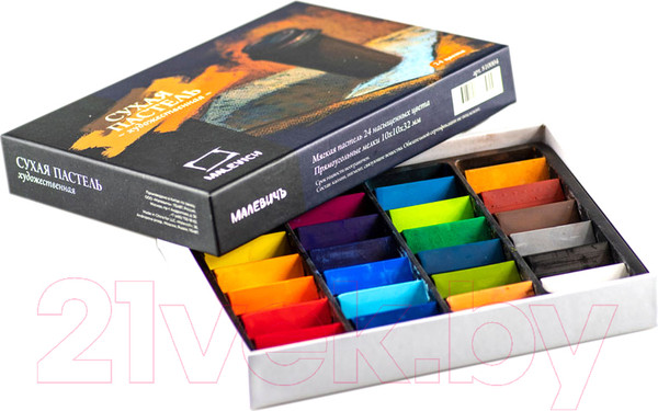 Изображение товара Набор сухой пастели Малевичъ 810004 (24цв)