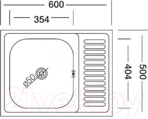 Изображение товара Мойка кухонная Mixline V-405 L 541318
