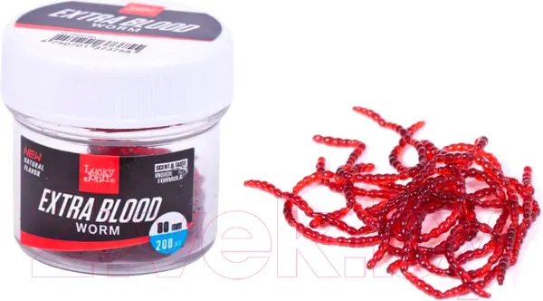 Изображение товара Насадка рыболовная Lucky John Series Extra Blood Worm / 140201-001 (200шт)