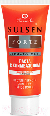 Изображение товара Паста против перхоти для волос Mirrolla Сульсен Форте с климбазолом (75мл)