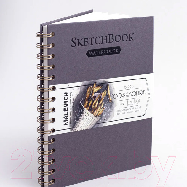 Изображение товара Скетчбук Малевичъ 401510 (20л, серый)