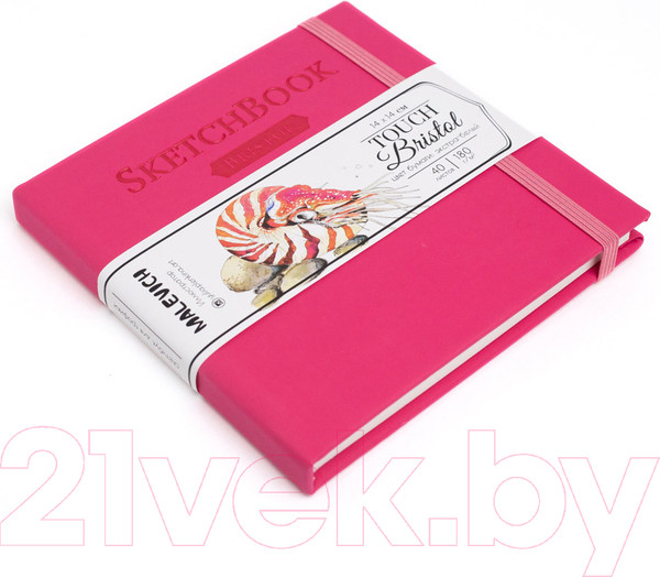 Изображение товара Скетчбук Малевичъ Bristol Touch / 401238 (40л, малиновый)