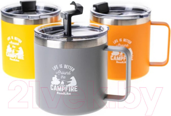 Изображение товара Термокружка RoadLike Camp / 400844 (415мл, серый)