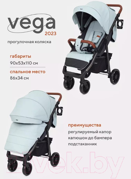 Изображение товара Детская прогулочная коляска Rant Vega 2023 / RA057 (синий)