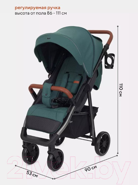 Изображение товара Детская прогулочная коляска Rant Vega 2023 / RA057 (зеленый)
