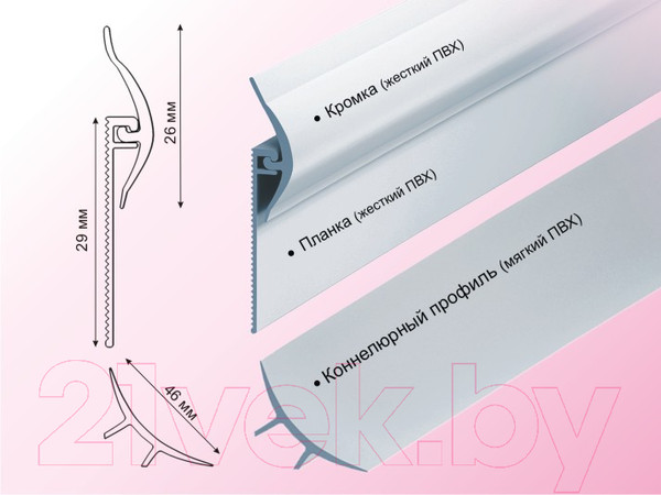 Изображение товара Плинтус Rico Каннелюрный для линолеума Бежевый (2.4м)