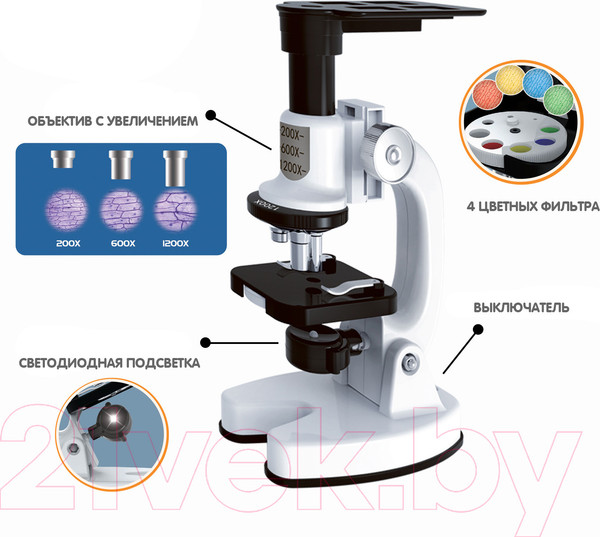 Изображение товара Микроскоп оптический Bondibon Французские опыты. Науки с Буки / ВВ5656