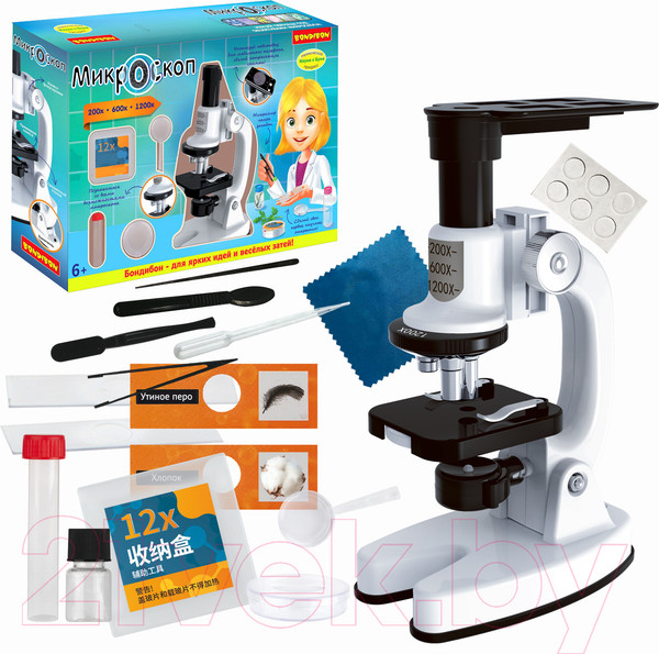 Изображение товара Микроскоп оптический Bondibon Французские опыты. Науки с Буки / ВВ5656