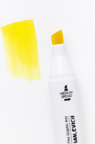 Изображение товара Маркер перманентный Малевичъ GrafArt Brush 190051 (лимонный)