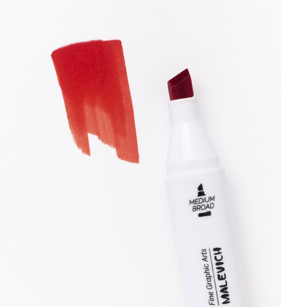 Изображение товара Маркер перманентный Малевичъ GrafArt Brush 190047 (красный темный)