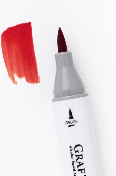 Изображение товара Маркер перманентный Малевичъ GrafArt Brush 190047 (красный темный)