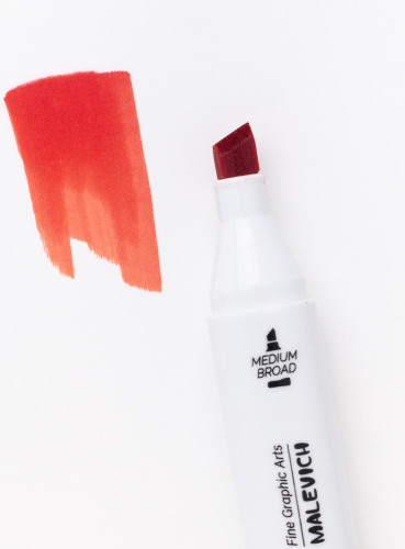 Изображение товара Маркер перманентный Малевичъ GrafArt Brush 190046 (красный светлый)