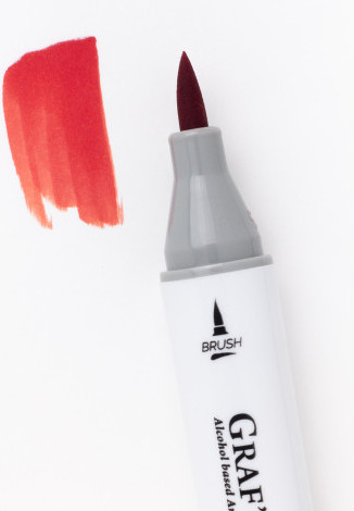 Изображение товара Маркер перманентный Малевичъ GrafArt Brush 190046 (красный светлый)