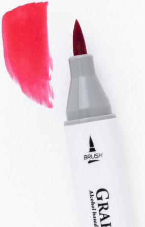 Изображение товара Маркер перманентный Малевичъ GrafArt Brush 190045 (красный)