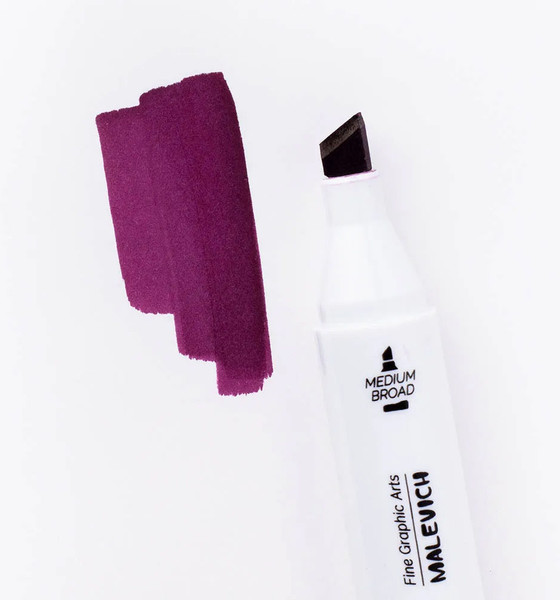 Изображение товара Маркер перманентный Малевичъ GrafArt Brush 190038 (клюква)