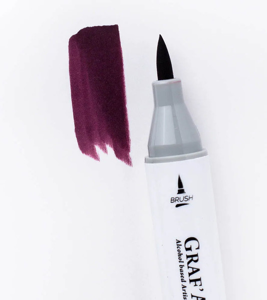 Изображение товара Маркер перманентный Малевичъ GrafArt Brush 190011 (бургундия)