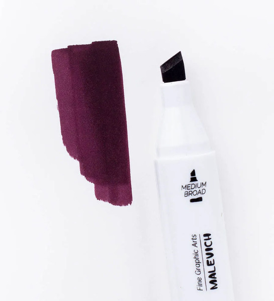 Изображение товара Маркер перманентный Малевичъ GrafArt Brush 190011 (бургундия)