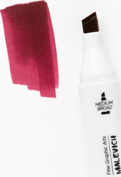 Изображение товара Маркер перманентный Малевичъ GrafArt Brush 190078 (розовый темный)