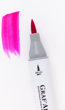 Изображение товара Маркер перманентный Малевичъ GrafArt Brush 190079 (розовый яркий)