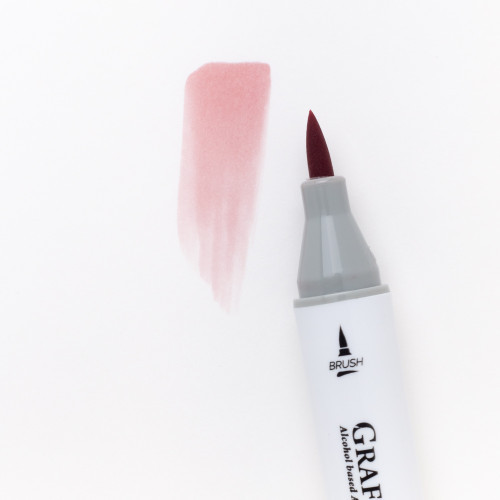 Изображение товара Маркер перманентный Малевичъ GrafArt Brush 190016 (винтажный розовый светлый)