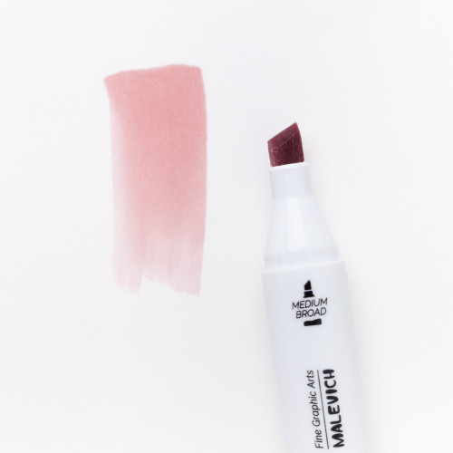 Изображение товара Маркер перманентный Малевичъ GrafArt Brush 190016 (винтажный розовый светлый)