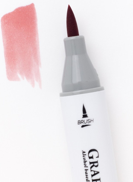 Изображение товара Маркер перманентный Малевичъ GrafArt Brush 190017 (винтажный розовый темный)