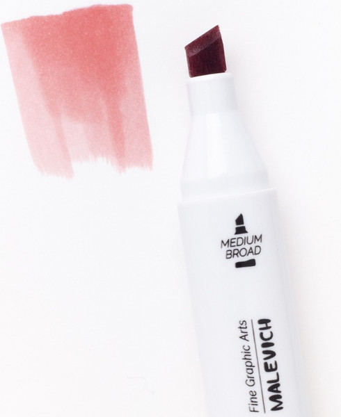 Изображение товара Маркер перманентный Малевичъ GrafArt Brush 190017 (винтажный розовый темный)