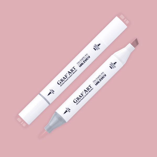 Изображение товара Маркер перманентный Малевичъ GrafArt Brush 190017 (винтажный розовый темный)