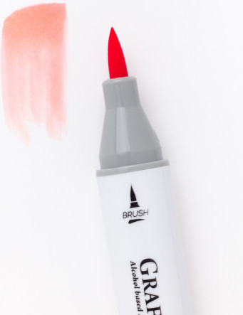 Изображение товара Маркер перманентный Малевичъ GrafArt Brush 190107 (телесный розовый)