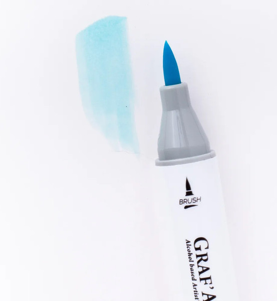 Изображение товара Маркер перманентный Малевичъ GrafArt Brush 190062 (небесно-голубой светлый)