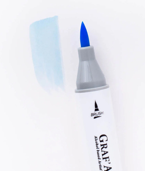 Изображение товара Маркер перманентный Малевичъ GrafArt Brush 190021 (голубой лед)