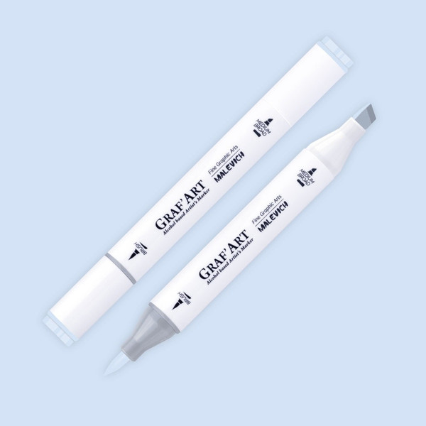 Изображение товара Маркер перманентный Малевичъ GrafArt Brush 190021 (голубой лед)