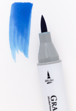 Изображение товара Маркер перманентный Малевичъ GrafArt Brush 190101 (синий кобальт)