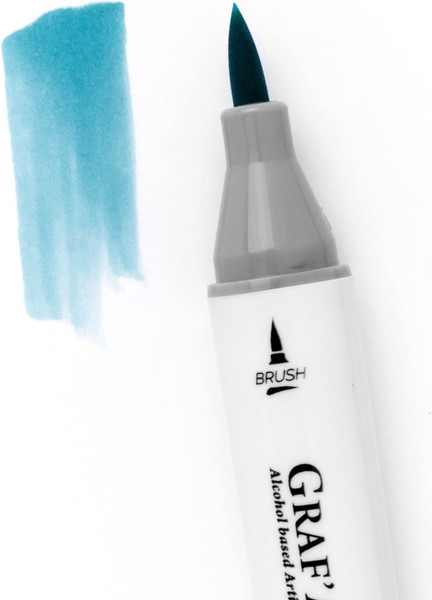 Изображение товара Маркер перманентный Малевичъ GrafArt Brush 190005 (бирюзовый)