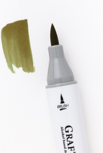 Изображение товара Маркер перманентный Малевичъ GrafArt Brush 190063 (оливковый)