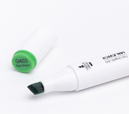 Изображение товара Маркер перманентный Малевичъ GrafArt Brush 190111 (травяной зеленый)