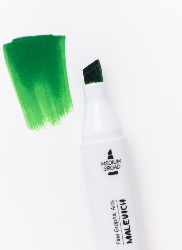 Изображение товара Маркер перманентный Малевичъ GrafArt Brush 190111 (травяной зеленый)