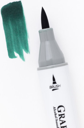 Изображение товара Маркер перманентный Малевичъ GrafArt Brush 190032 (зеленый плющ)