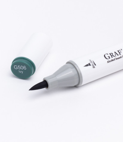 Изображение товара Маркер перманентный Малевичъ GrafArt Brush 190032 (зеленый плющ)